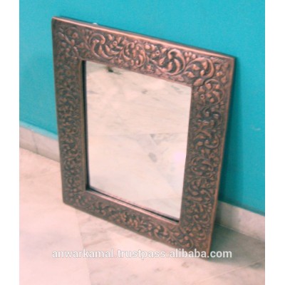 Copper Border Designer Hammered Copper Manufacture Mirror Frame