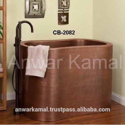 Home Decoration Copper Double Slipper Claw Foot BathTub nickle Interior