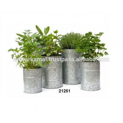 Galvanized Garde Planters